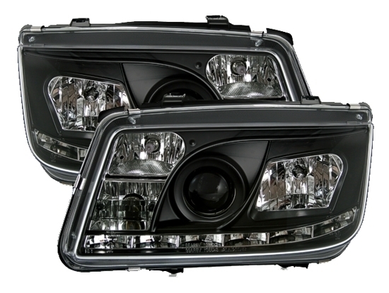 VW BORA - Přední světla Dayline - Černá