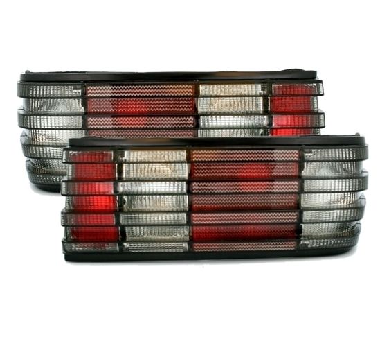 MERCEDES S W126 - Zadní světla Čirá - Červená/Černá