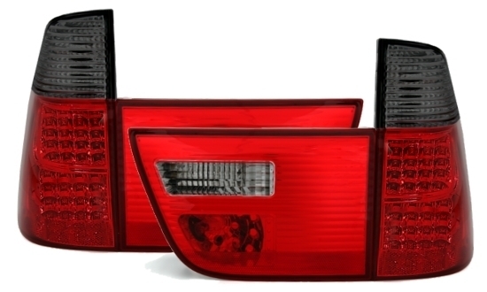 BMW X5 E53 - Zadní světla LED EAGLE EYES - Červená/Kouřová
