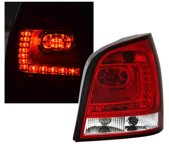 VW POLO 9N - Zadní světla LED EAGLE EYES - Červená