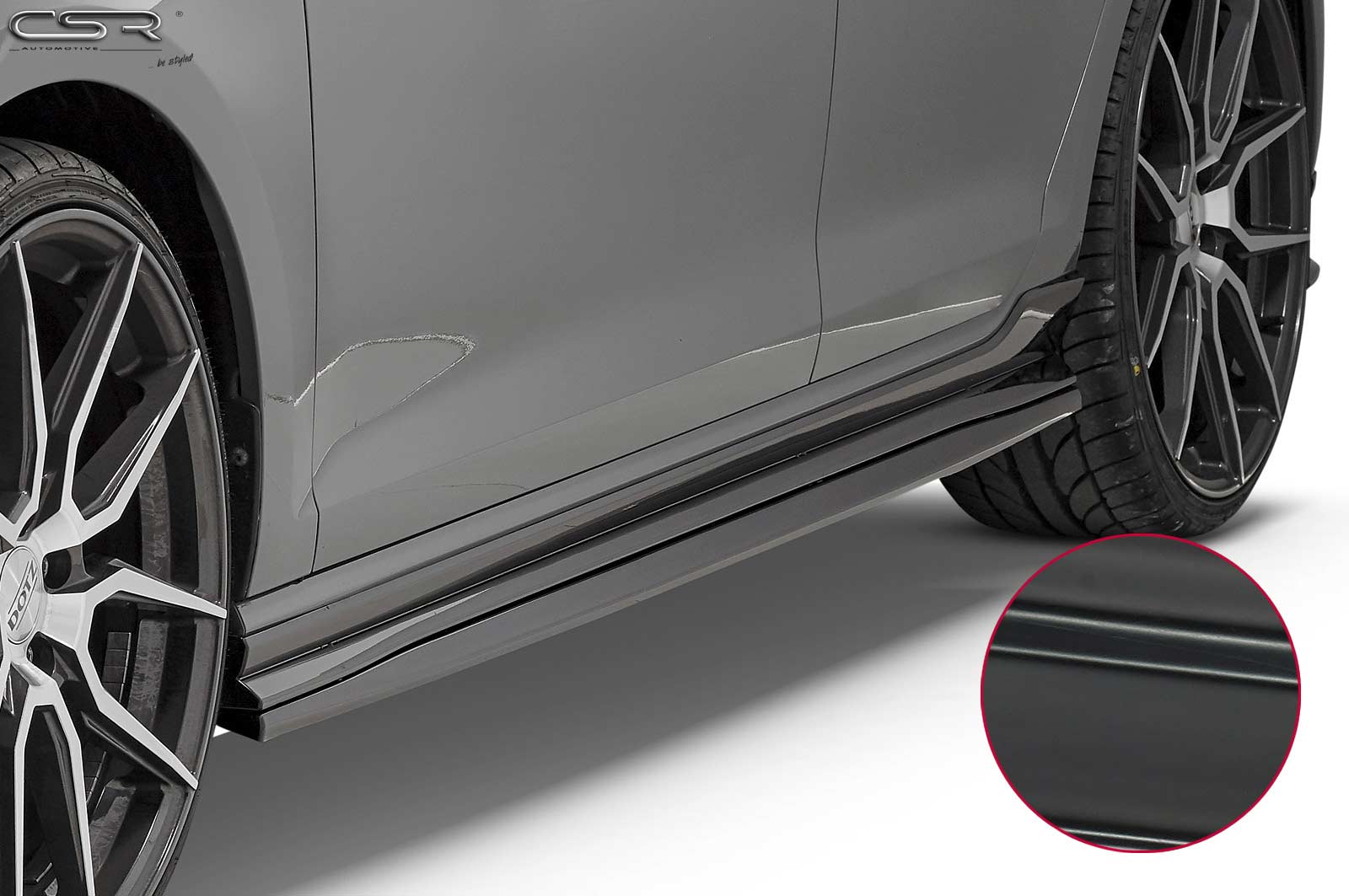 VW GOLF 7 CSR nástavec bočního prahu - černý matný