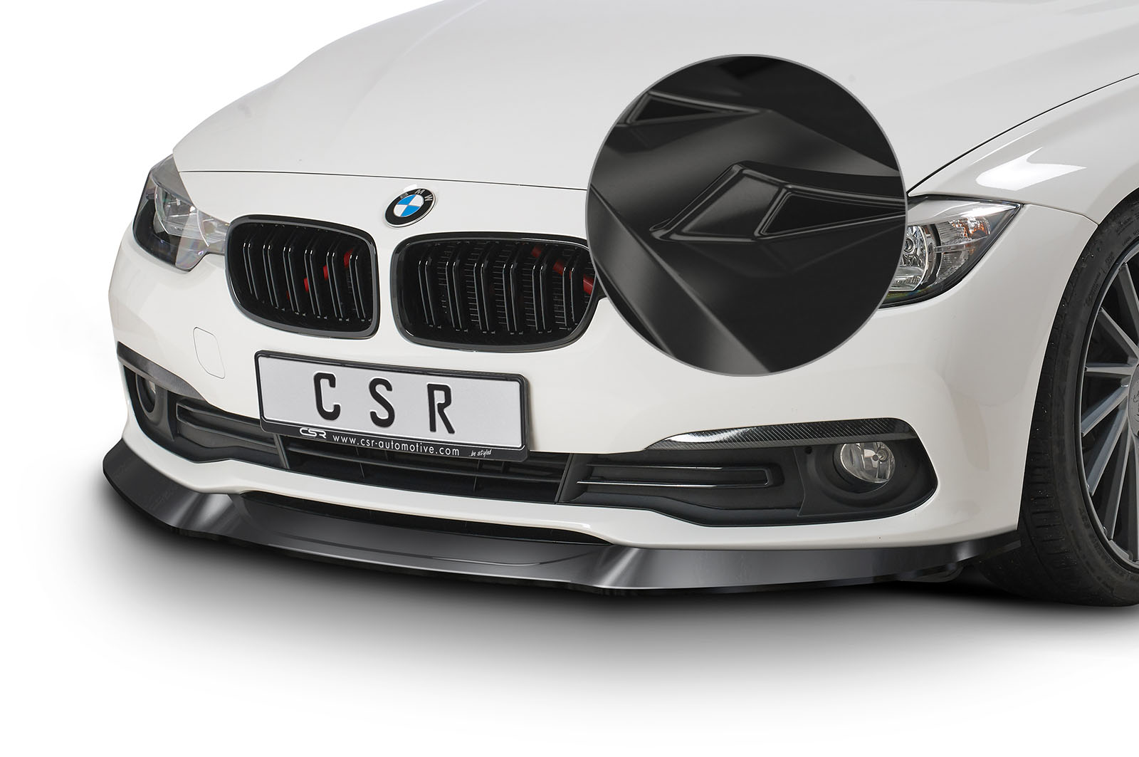 BMW F30 / F31 - Přední spoiler černý lesklý CSR