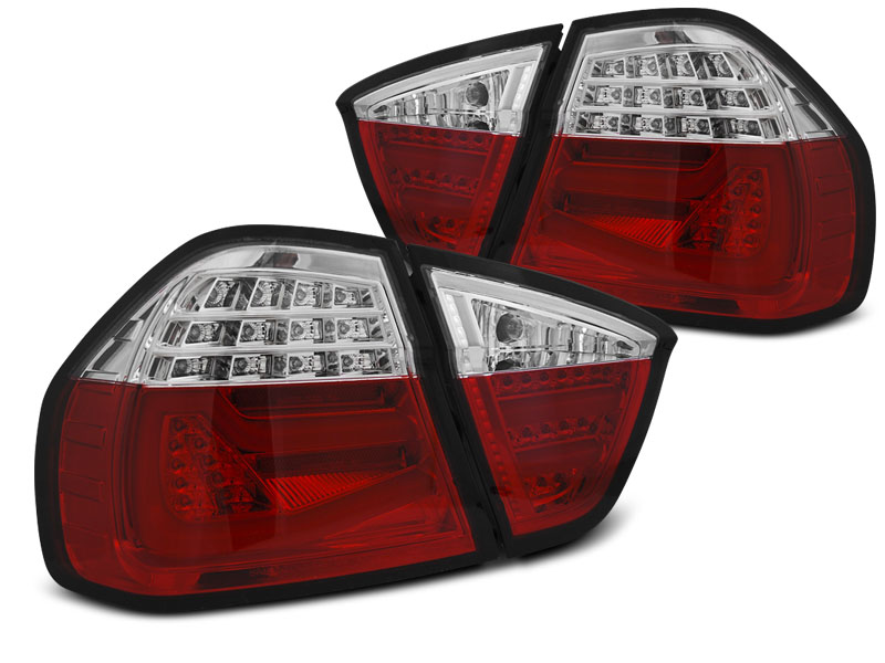 BMW E90 - Zadní světla LED BAR JUNYAN - Červená