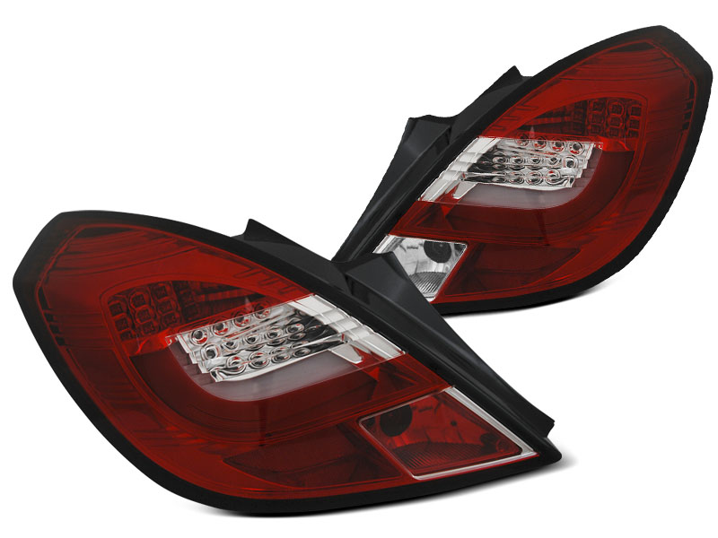OPEL CORSA D 3D 06-14 - Zadní světla LED BAR SONAR - Červená