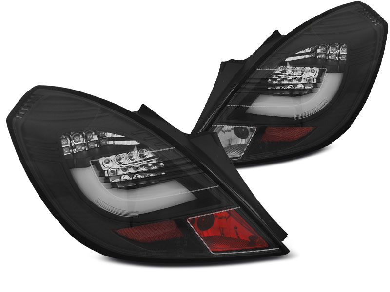 OPEL CORSA D 3D 06-14 - Zadní světla LED BAR SONAR - Černá
