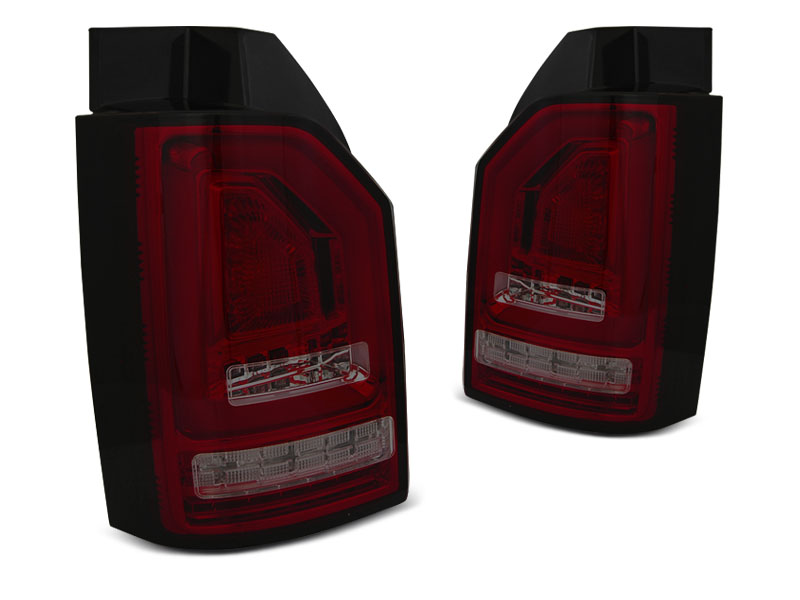 VW T6 - Zadní světla LED LIGHT BAR DYNAMICKÝ BLIKAČ - Červená/Kouřová
