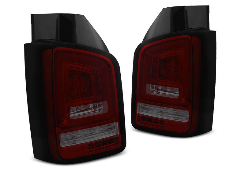 VW T5 GP 10-15 - Zadní světla LED BAR - Červená/Kouřová