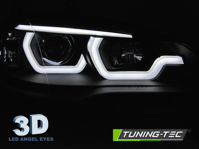 BMW X5 E70 07-13 - Přední světla ANGEL EYES 3D TRU DRL - Černá
