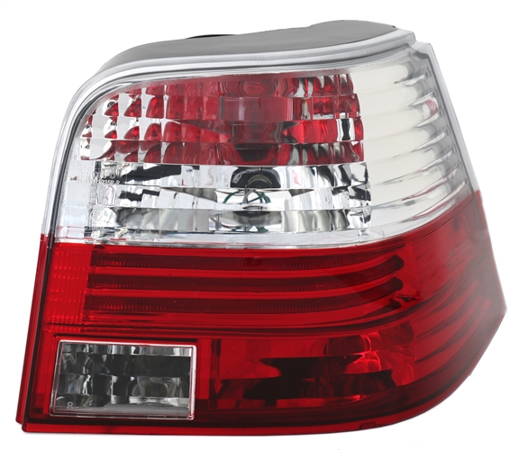 VW GOLF 4 - Zadní světla DEPO - Červená/Bílá