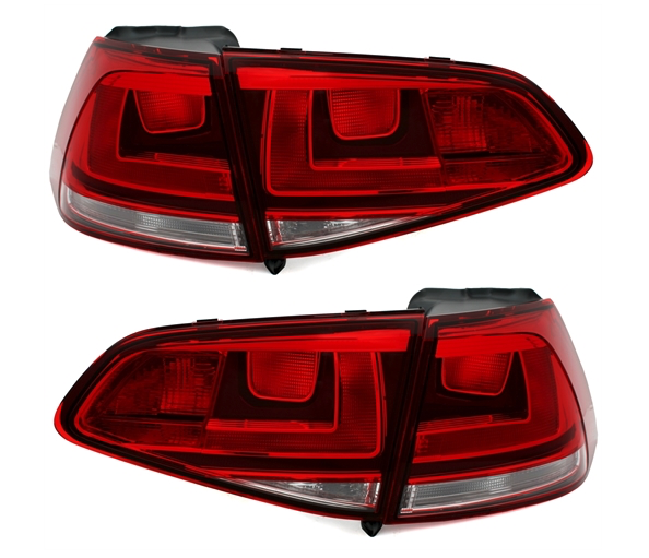 VW GOLF 7 - Zadní světla TYC - Červená/Tmavá