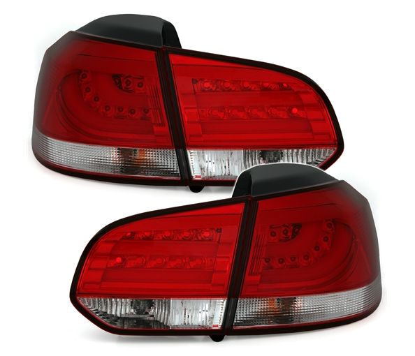 VW GOLF 6 - Zadní světla LED LIGHT BAR EAGLE EYES - Červená
