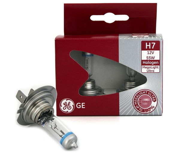 Žárovky GE H7 MEGA LIGHT ULTRA + 90% 12V 55W