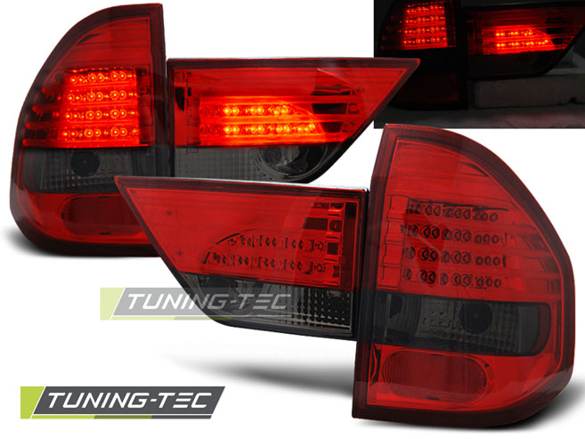 BMW X3 E83 - Zadní světla LED - Červená/Kouřová