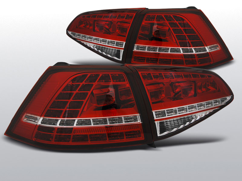 VW GOLF 7 - Zadní světla LED GTI OPTIK - Červená