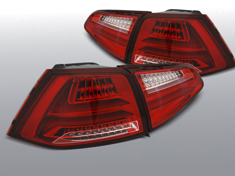 VW GOLF 7 - Zadní světla LED BAR SONAR - Červená