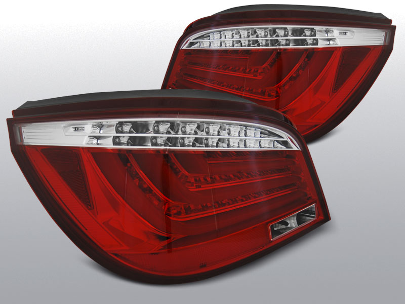 BMW E60 03-07 - Zadní světla LED BAR JUNYAN - Červená