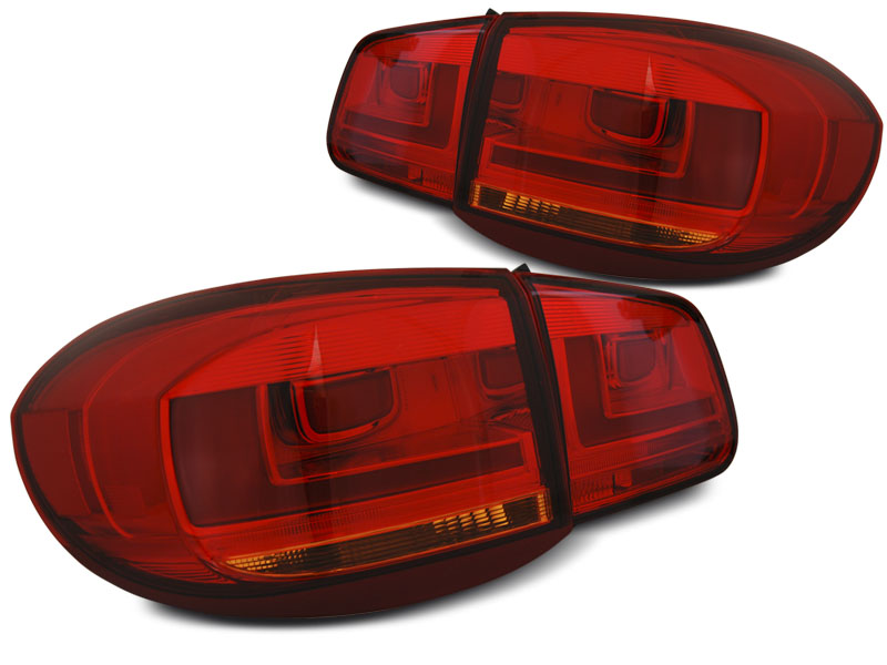 VW TIGUAN 5N - Zadní světla LED BAR EAGLE EYES - Červená