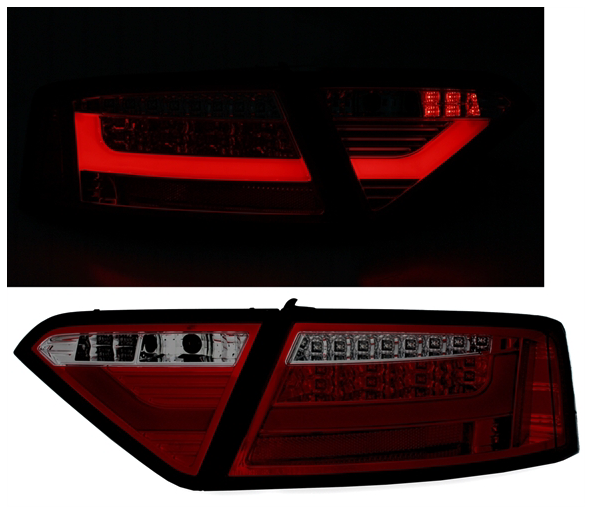 AUDI A5 COUPE - Zadní světla LED BAR SONAR - Červená/Kouřová