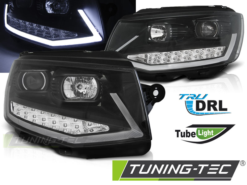 VW T6 - Přední světla TUBE LIGHT LED DRL SONAR - Černá