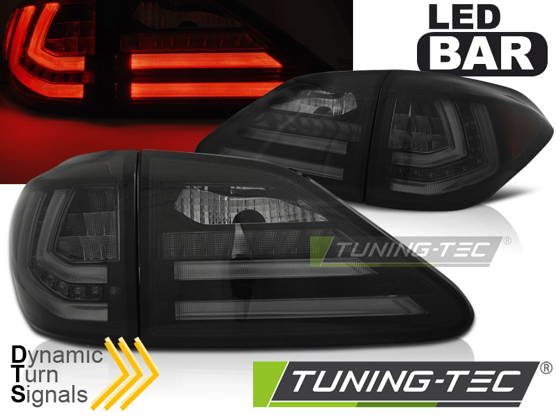 LEXUS RX 350 09-12 - Zadní světla LED BAR DYNAMICKÝ blikač - Kouřová
