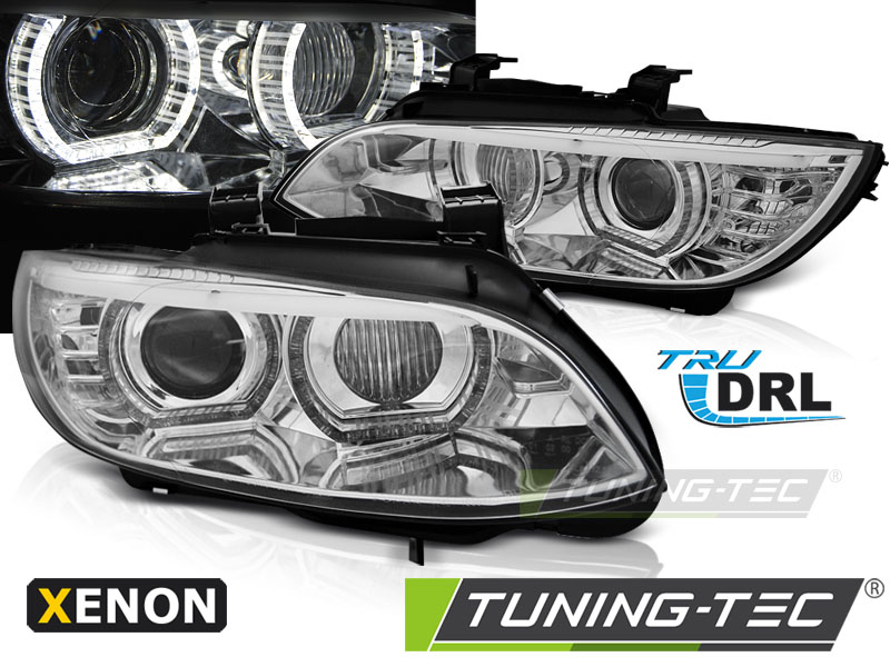 BMW E92 / E93 06-10 - Přední světla ANGEL EYES 3D LED XENON D1S - Chromová