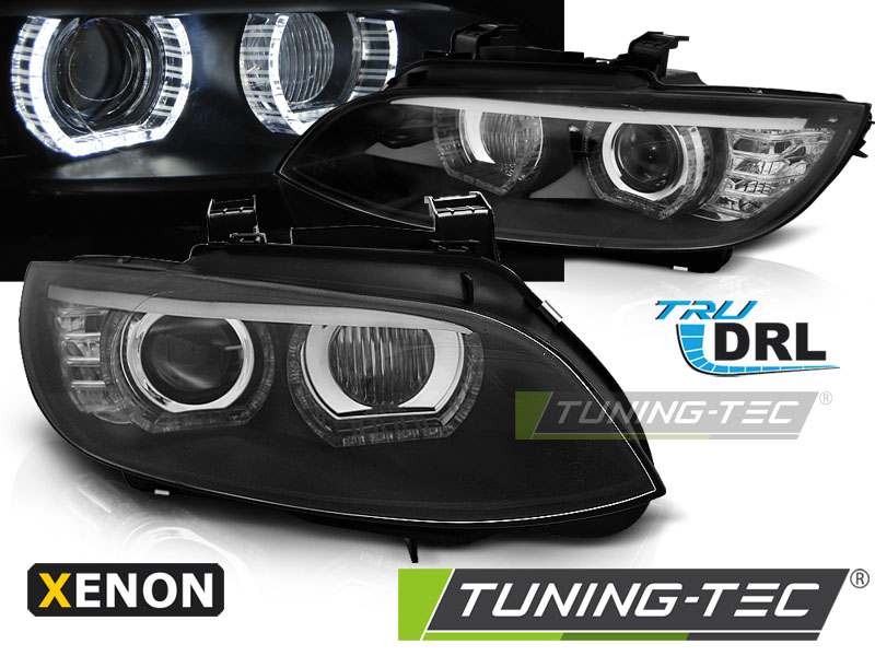 BMW E92 / E93 06-10 - Přední světla ANGEL EYES 3D LED XENON D1S - Černá