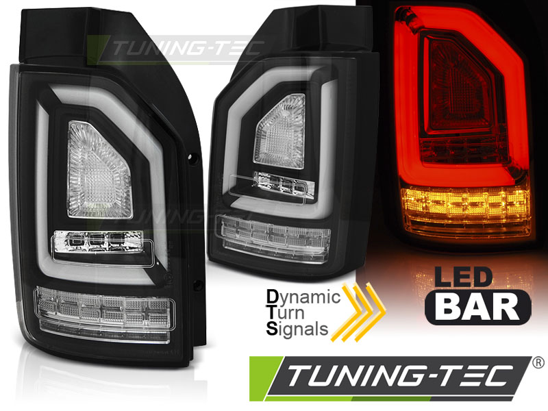 VW T6 - Zadní světla LED LIGHT BAR DYNAMICKÝ BLIKAČ - Černá