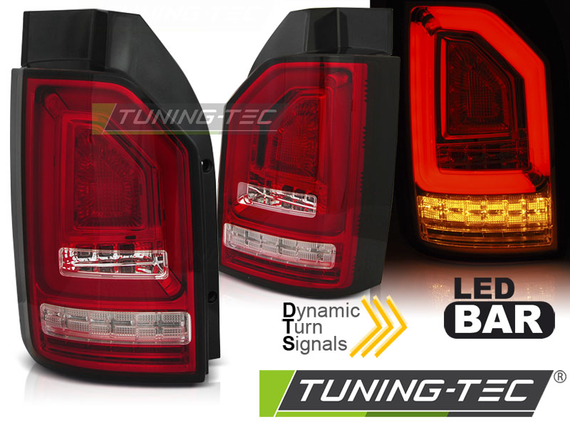 VW T6 - Zadní světla LED LIGHT BAR DYNAMICKÝ BLIKAČ - Červená