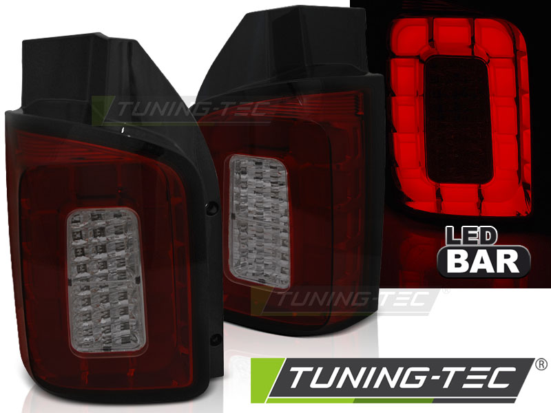 VW T6 - Zadní světla LED LIGHT BAR - Červená/Kouřová