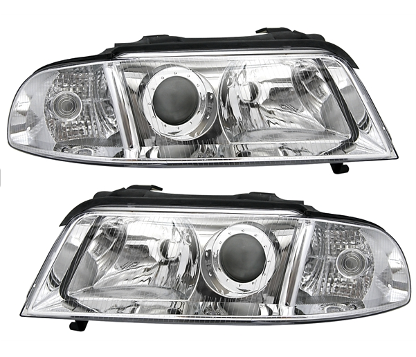 AUDI A4 B5 99-01 - Přední světla H7/H7 DEPO - Chromová