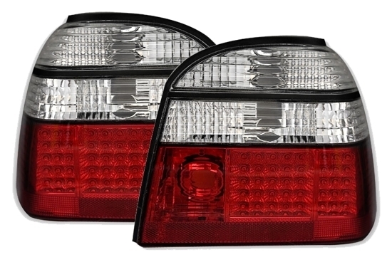 VW GOLF 3 - Zadní světla LED - Červená