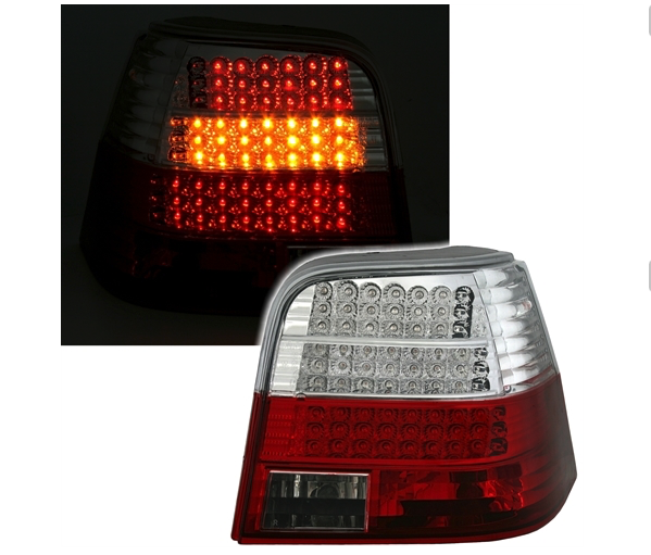 VW GOLF 4 - Zadní světla LED DEPO - Červená