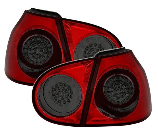 VW GOLF 5 - Zadní světla LED EAGLE EYES - Červená/Kouřová