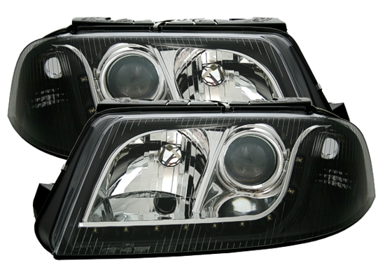 VW PASSAT 3BG - Přední světla Dayline - Černá
