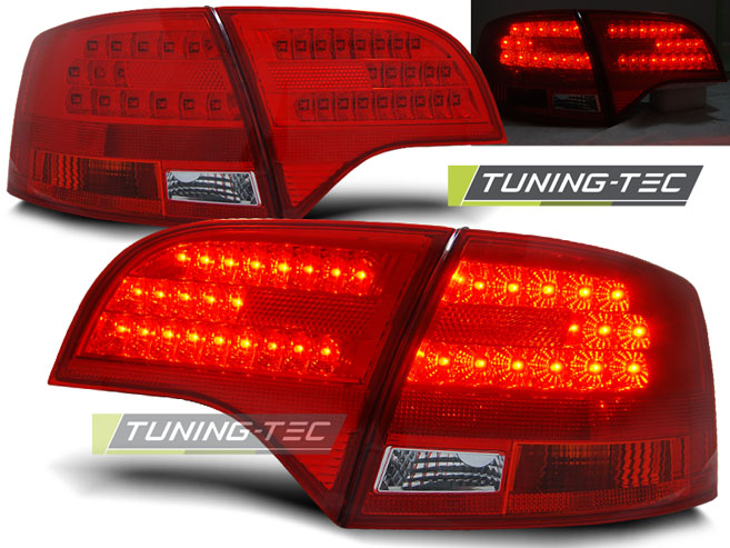 AUDI A4 B7 - Zadní světla LED DEPO - Červená
