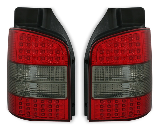 VW T5 - Zadní světla LED - Červená/Kouřová