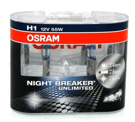 Žárovky OSRAM NIGHT BREAKER UNLIMITED H1 12V 55W