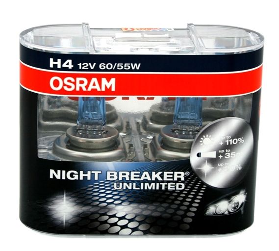 Žárovky OSRAM NIGHT BREAKER UNLIMITED H4 12V 60/55W
