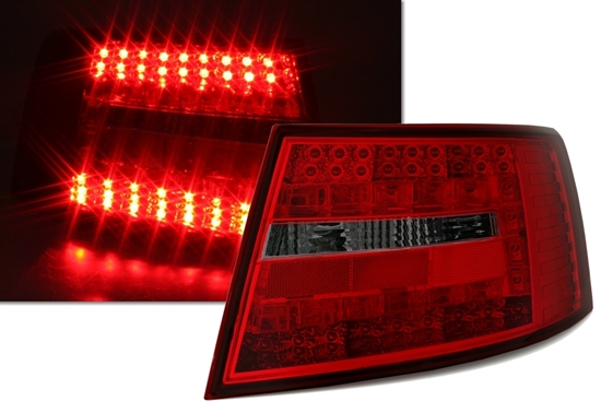 AUDI A6 4F - Zadní světla LED 6 PIN - Červená/Kouřová