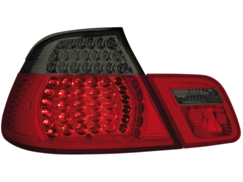 BMW E46 COUPE - Zadní světla LED - Červená/Kouřová