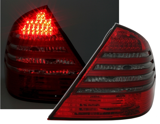 MERCEDES E W211 - Zadní světla LED EAGLE EYES - Červená/Kouřová