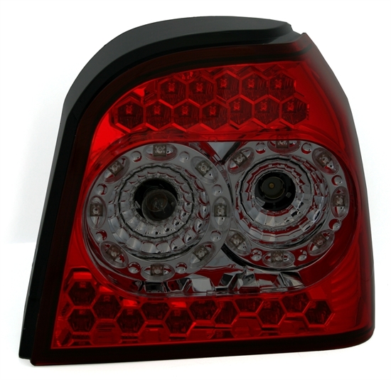 VW GOLF 3 - Zadní světla LED - Červená/Kouřová