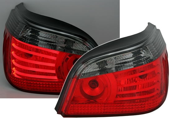 BMW E60 - Zadní světla LED - Červená/Kouřová