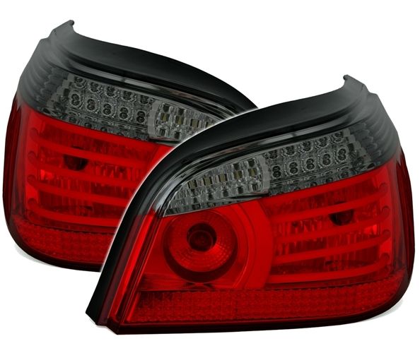 BMW E60 - Zadní světla LED - Červená/Kouřová