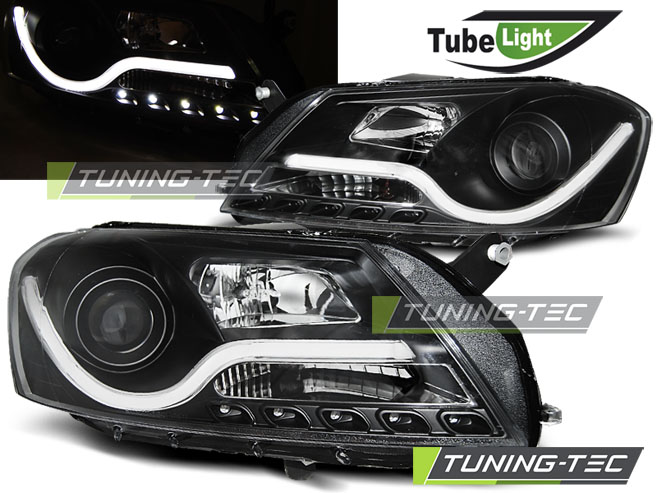 VW PASSAT 3C B7 - Přední světla TUBE LIGHT SONAR - Černá