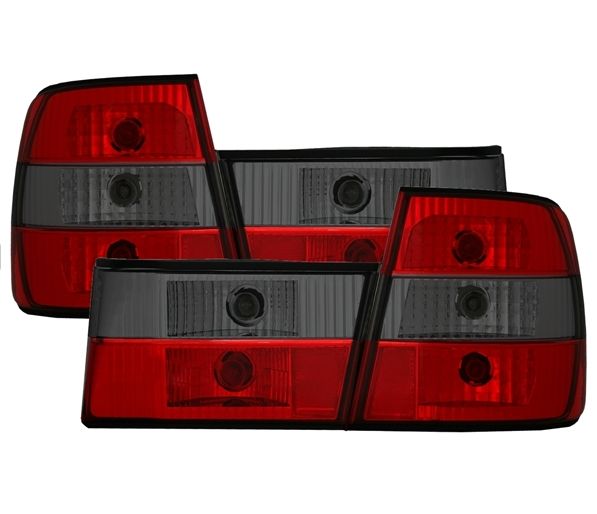 BMW E34 - Zadní světla Čirá - Červená/Kouřová
