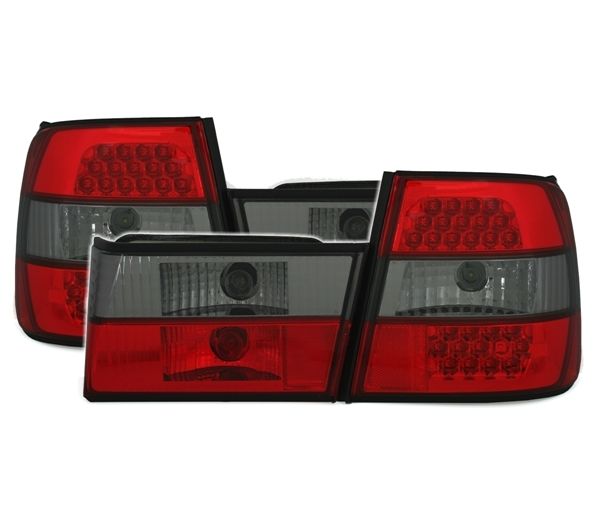 BMW E34 - Zadní světla LED - Červená/Kouřová