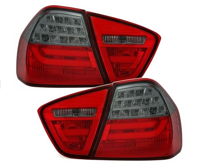 BMW E90 - Zadní světla LED LIGHT BAR EAGLE EYES - Červená/Kouřová