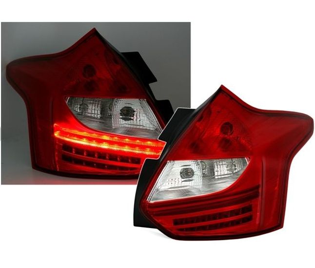 FORD FOCUS MK3 - Zadní světla LED DEPO - Červená
