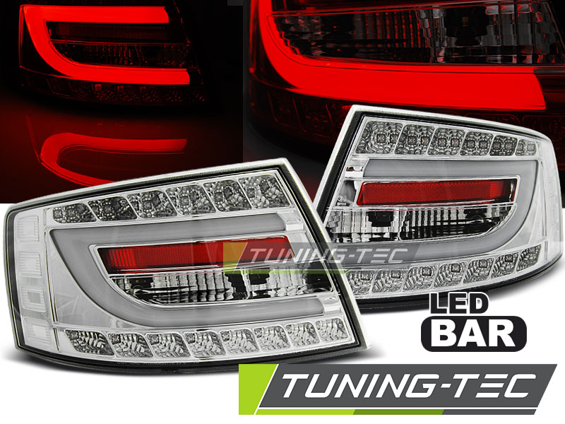 AUDI A6 4F - Zadní světla LED BAR 6 PIN - Chromová